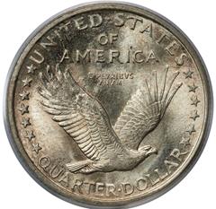 Picture of 1916 STANDING LIBERTY 25C, STANDING LIBERTY MS65 
