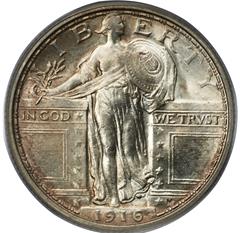 Picture of 1916 STANDING LIBERTY 25C, STANDING LIBERTY MS65 