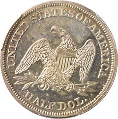 Picture of 1852 LIBERTY SEATED 50C, NO MOTTO PR64 