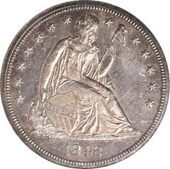 Picture of 1848 LIBERTY SEATED S$1, NO MOTTO PR64 