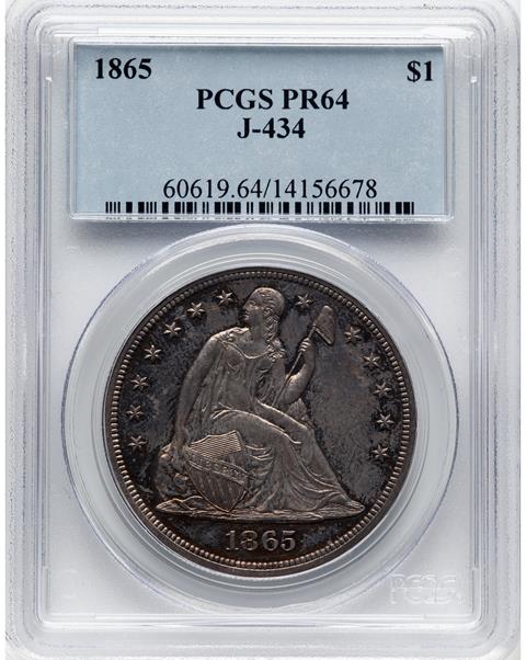 Picture of 1865 S$1 J-434 PR64 