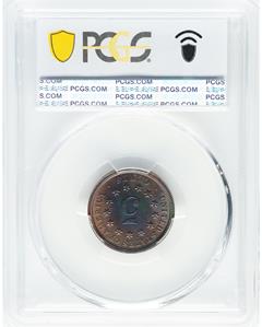 Picture of 1871 5C J-1056 PR67 Red Brown