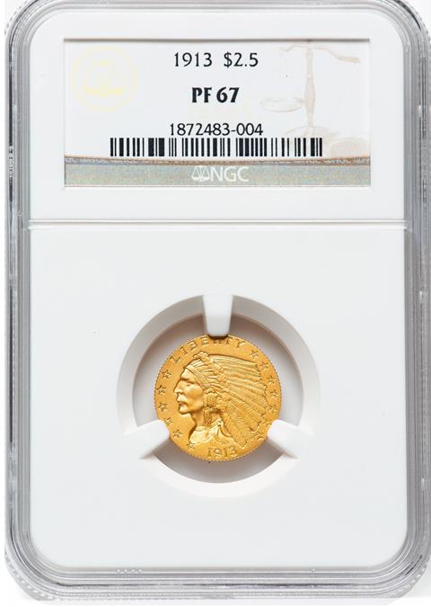 Picture of 1913 INDIAN $2.5 PR67 