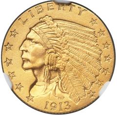 Picture of 1913 INDIAN $2.5 PR67 