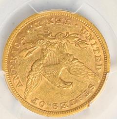 Picture of 1865/INV 186-S LIBERTY HEAD $10, 865/INVERTED 186 AU55 