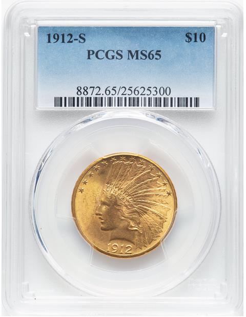 Picture of 1912-S INDIAN $10 MS65 