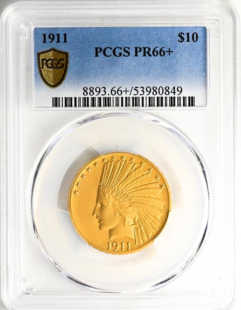 Picture of 1911 INDIAN $10 PR66+ 