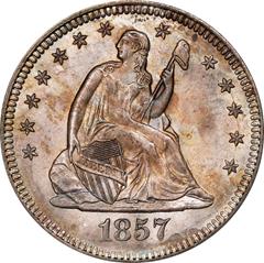 Picture of 1857-O LIBERTY SEATED 25C, NO MOTTO MS64 