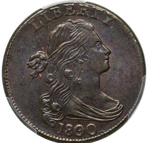 Picture of 1800/79 DRAPED BUST 1C MS64 Brown