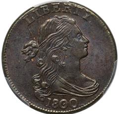 Picture of 1800/79 DRAPED BUST 1C MS64 Brown
