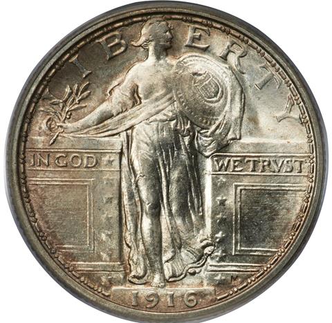 Picture of 1916 STANDING LIBERTY 25C, STANDING LIBERTY MS65  Picture of 1916 STANDING LIBERTY 25C, STANDING LIBERTY MS65