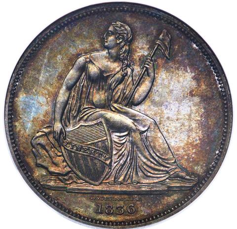 Picture of 1836 S$1 J-58 RESTRIKE PR64 