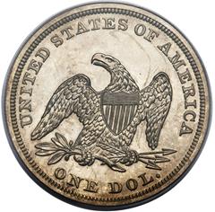 Picture of 1851 LIBERTY SEATED S$1, RESTRIKE PR64 