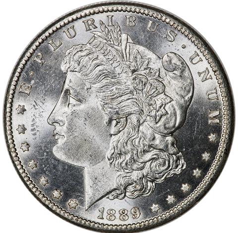 Picture of 1889-CC MORGAN S$1 MS64+ 