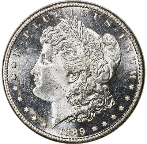 Picture of 1889-CC MORGAN S$1 MS63+ Proof Like