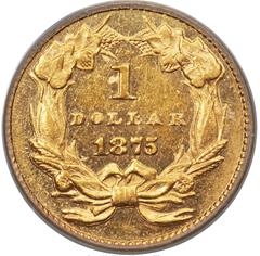 Picture of 1875 GOLD G$1, TYPE 3 MS62 