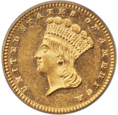Picture of 1875 GOLD G$1, TYPE 3 MS62 