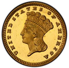 Picture of 1882 GOLD G$1, TYPE 3 PR67 Deep Cameo