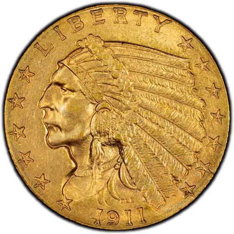 Picture of 1911-D INDIAN $2.5, STRONG D MS65  Picture of 1911-D INDIAN $2.5, STRONG D MS65