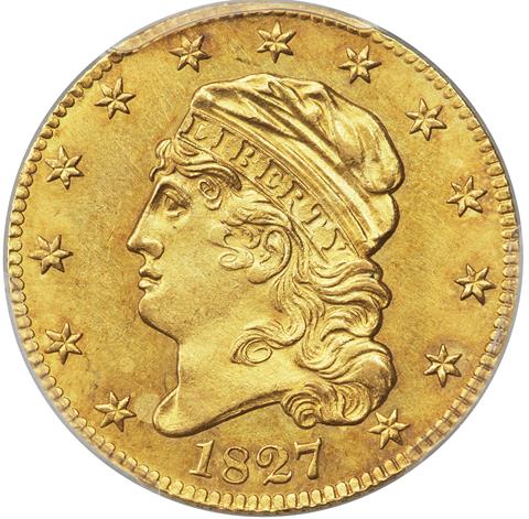 Picture of 1827 CAPPED BUST $5 MS62 