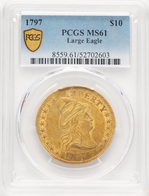 Picture of 1797 DRAPED BUST $10, LARGE EAGLE MS61 