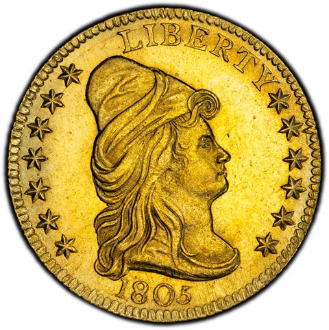 1805 DRAPED BUST $2.5
