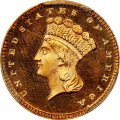 Picture of 1874 GOLD G$1, TYPE 3 PR65+ Deep Cameo