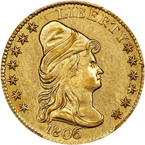 1806/5 DRAPED BUST $2.5