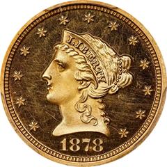 Picture of 1878 LIBERTY HEAD $2.5 PR65 Deep Cameo