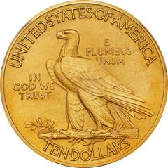 Picture of 1908 INDIAN $10, MOTTO PR67 