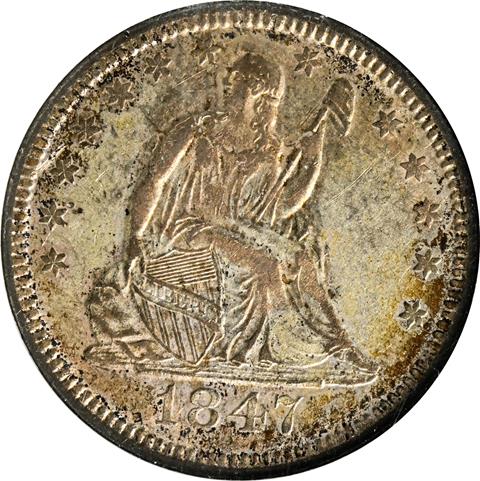 1847-O LIBERTY SEATED 25C