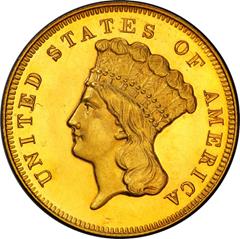 Picture of 1872 INDIAN PRINCESS $3 PR64 Cameo