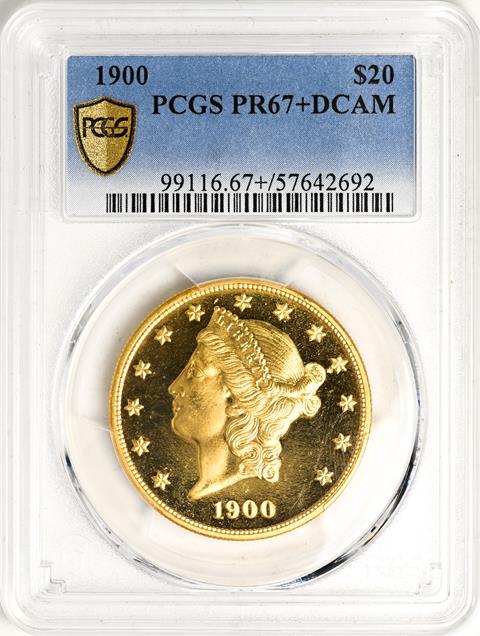 Picture of 1900 LIBERTY HEAD $20 PR67+ Deep Cameo