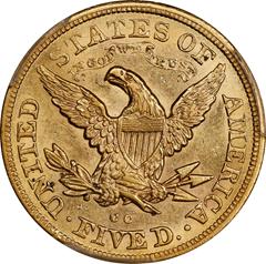 Picture of 1880-CC LIBERTY $5 MS61 