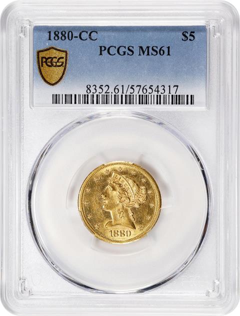Picture of 1880-CC LIBERTY $5 MS61 