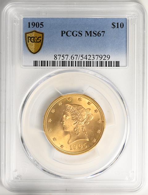 Picture of 1905 LIBERTY HEAD $10 MS67 