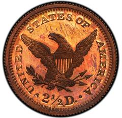 Picture of 1876 $2 1/2 J-1480 PR65 Red Brown