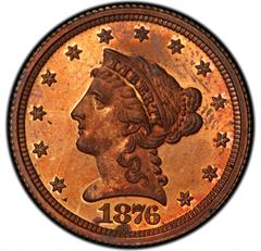 Picture of 1876 $2 1/2 J-1480 PR65 Red Brown