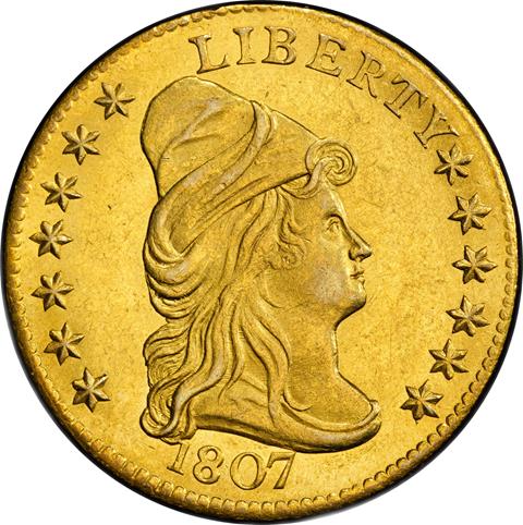 Picture of 1807 DRAPED BUST $2.5 MS63 