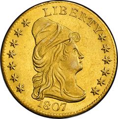 Picture of 1807 DRAPED BUST $2.5 MS63 