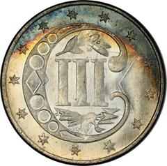 Picture of 1865 SILVER 3CS MS67+ 