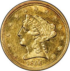 Picture of 1856-O LIBERTY HEAD $2.5 MS62 