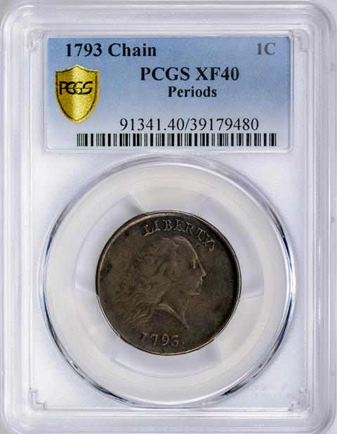 Picture of 1793 CHAIN 1C, PERIODS XF40 Brown