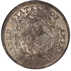 Picture of 1797 DRAPED BUST $1, 9X7 LARGE LETTERS AU58 