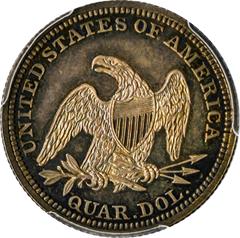 Picture of 1845 LIBERTY SEATED 25C, NO MOTTO PR64+ 