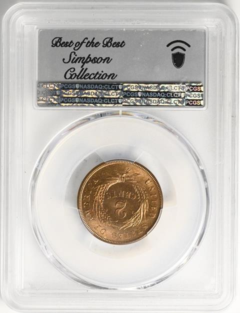 Picture of 1864 2C MS66 RD