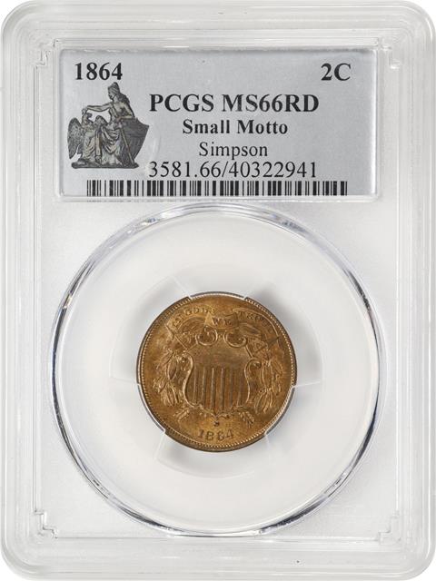 Picture of 1864 2C MS66 RD