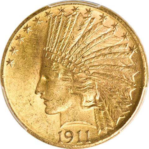 Picture of 1911-D INDIAN $10 MS64 