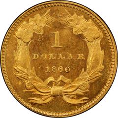 Picture of 1860 GOLD G$1, TYPE 3 PR65 Cameo