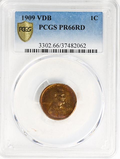 Picture of 1909 VDB LINCOLN MATTE 1C PR66 Red
